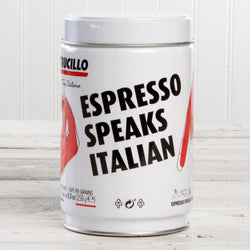 "Espresso Speaks Italian" Espresso Beans - 8.8 oz Tin