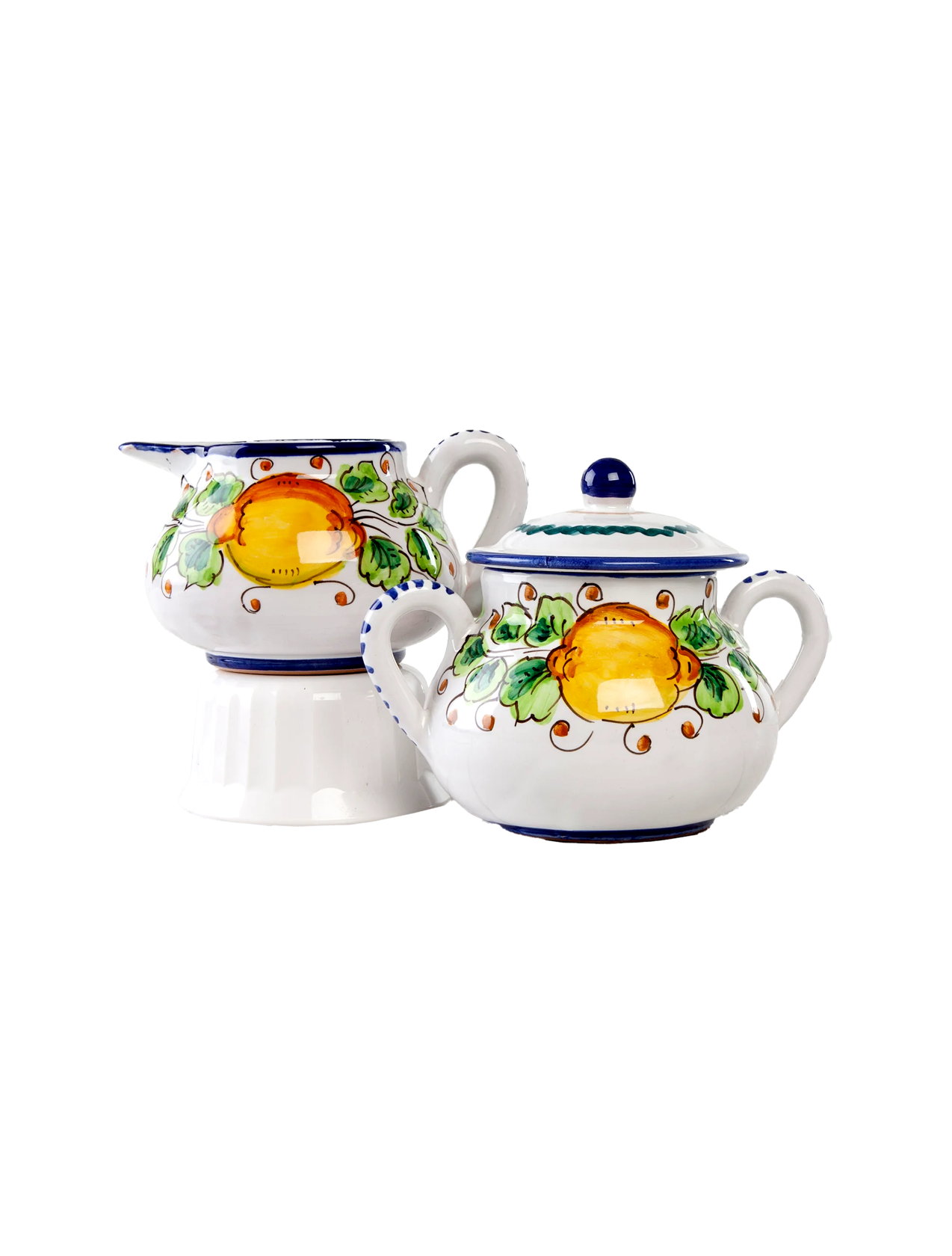Geribi Deruta Sugar and Creamer | Italian Pottery | Online at
