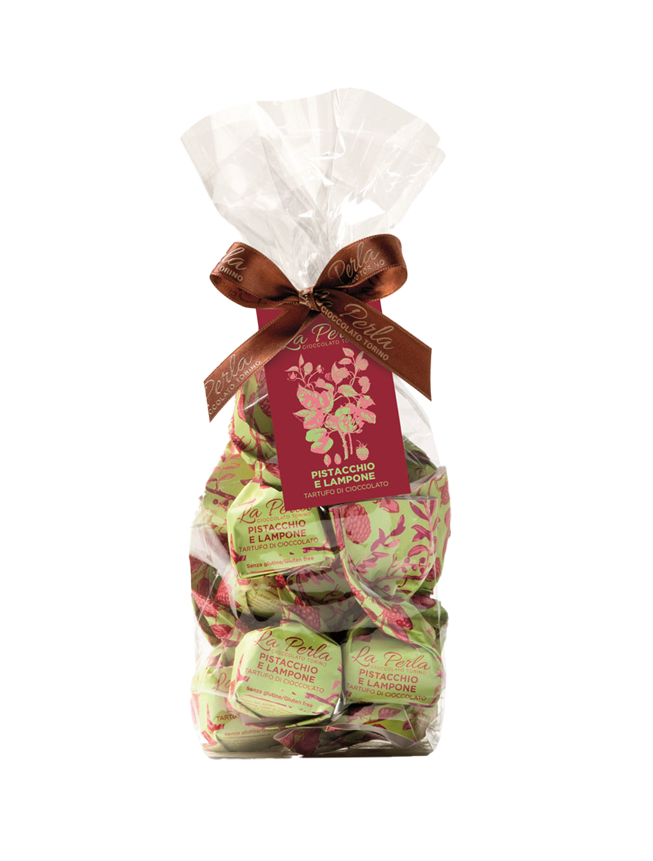 La Perla di Torino Pistachio and Raspberry Chocolate Truffle