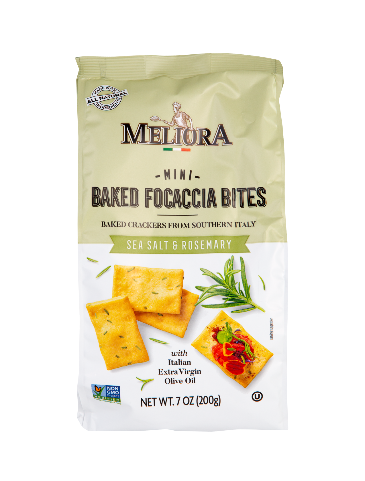 Meliora Baked Focaccia Bite Crackers | DITALIA Fine Italian