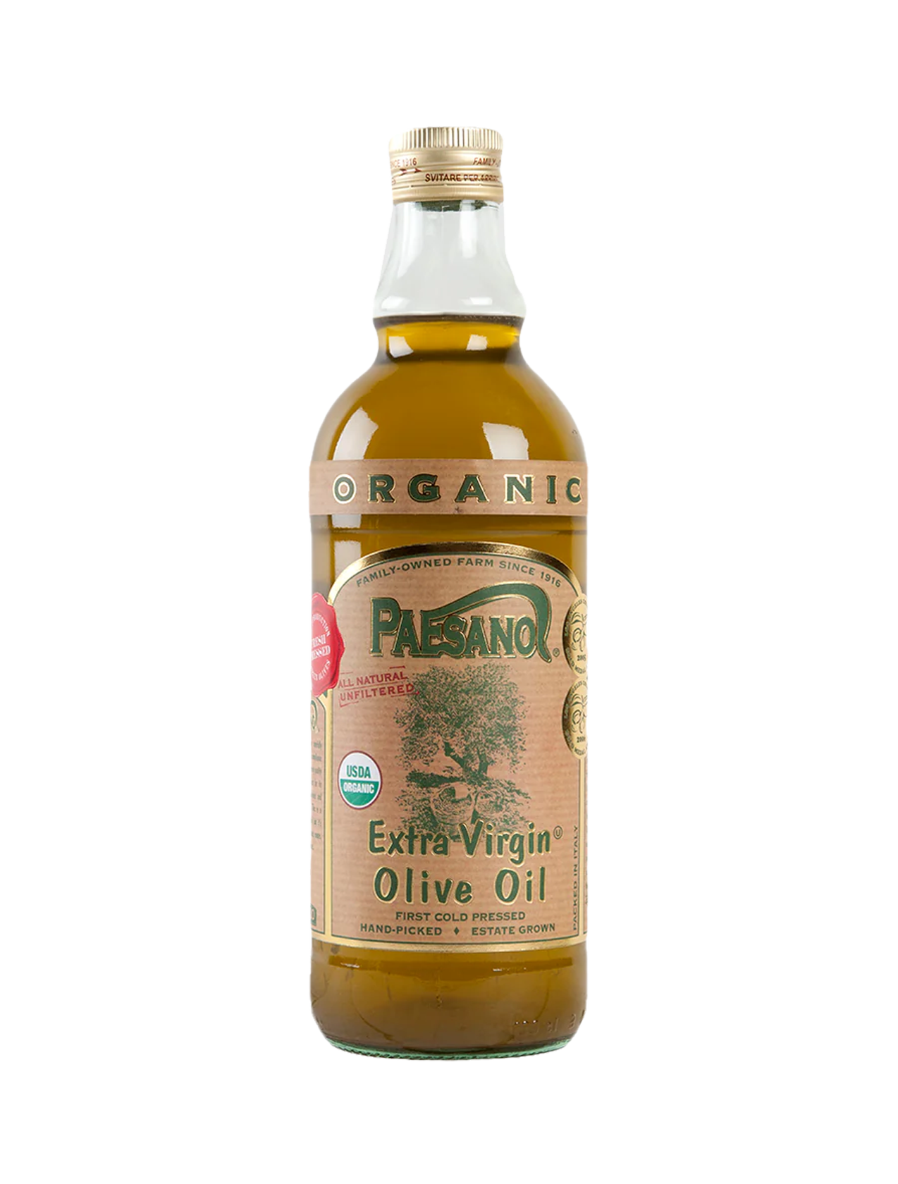 Paesano Organic Unfiltered Extra Virgin Olive Oil | Ditalia