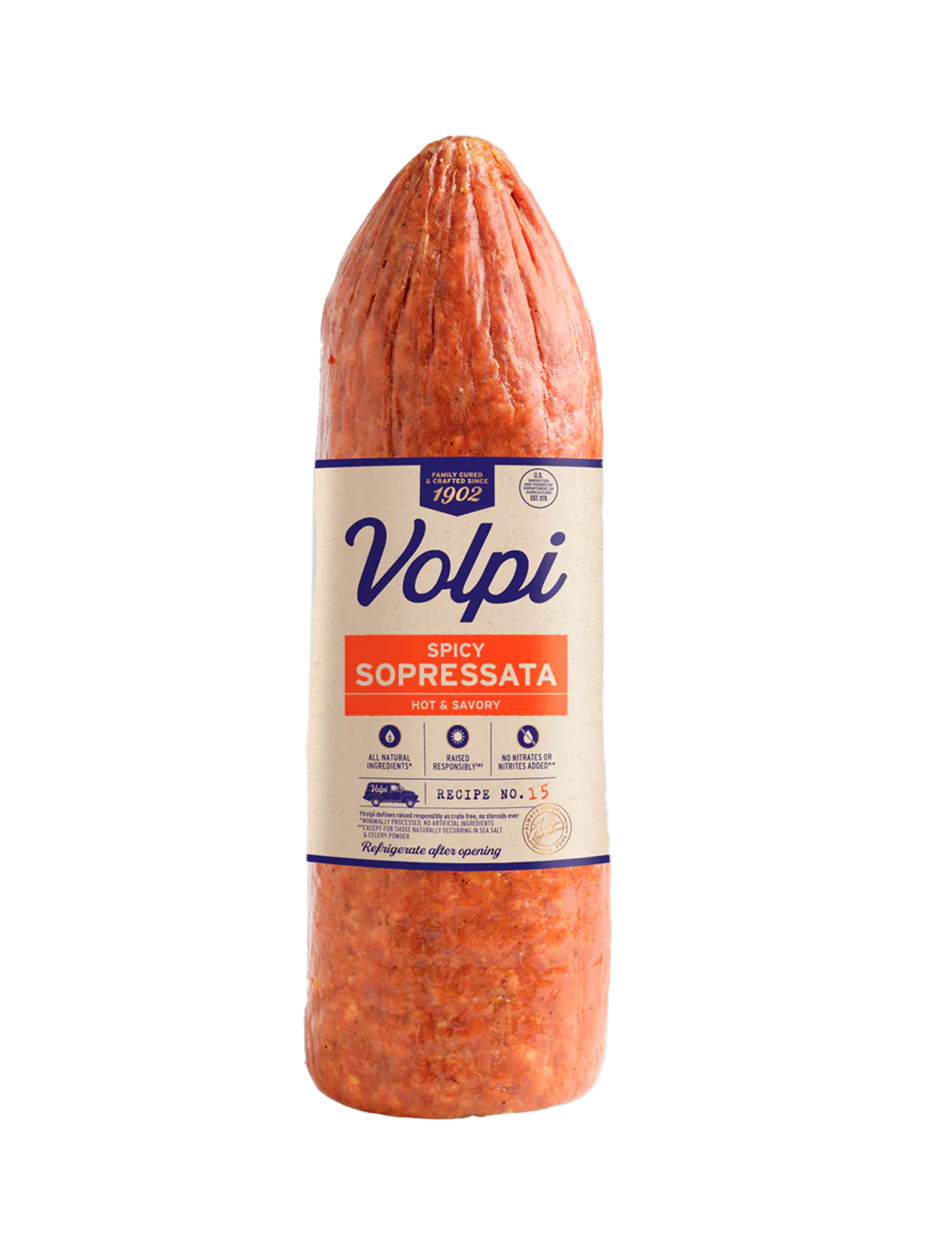 Volpi Hot Sopressata Salami 2.5 lbs | Ditalia Fine Italian Imports