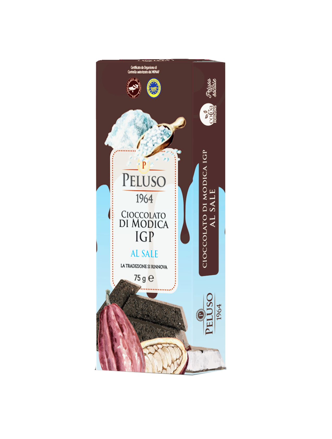 Modica Chocolate Bar with Sicilian Sea Salt | Peluso Sicily