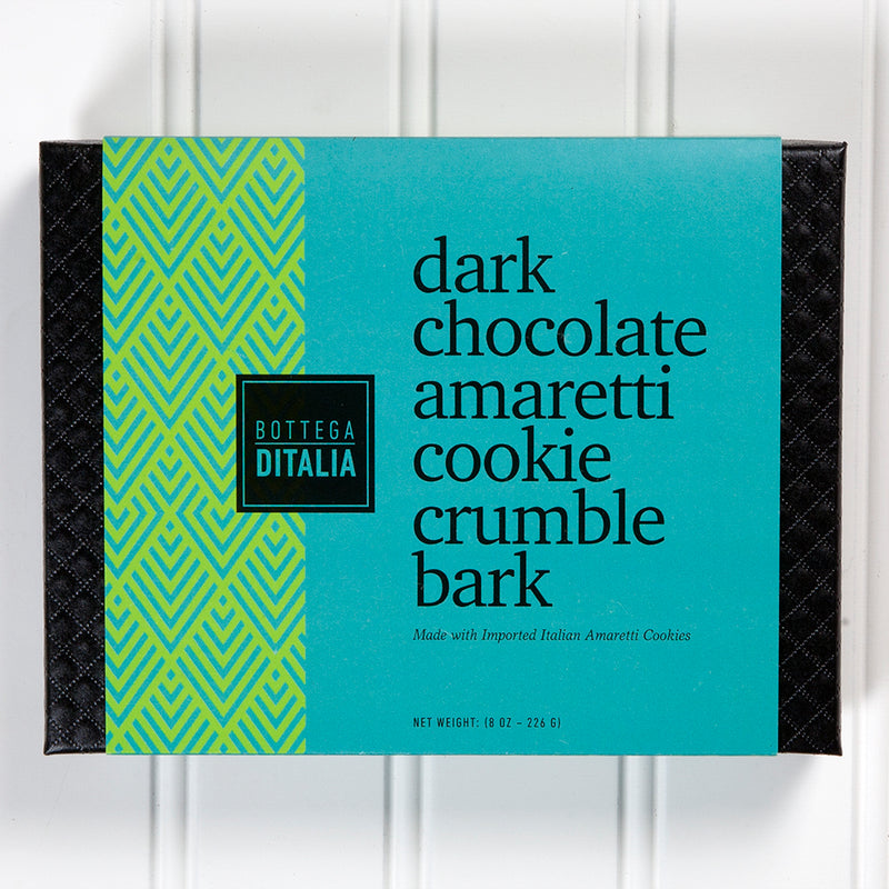 Dark Chocolate Amaretti Cookie Crumble Bark
