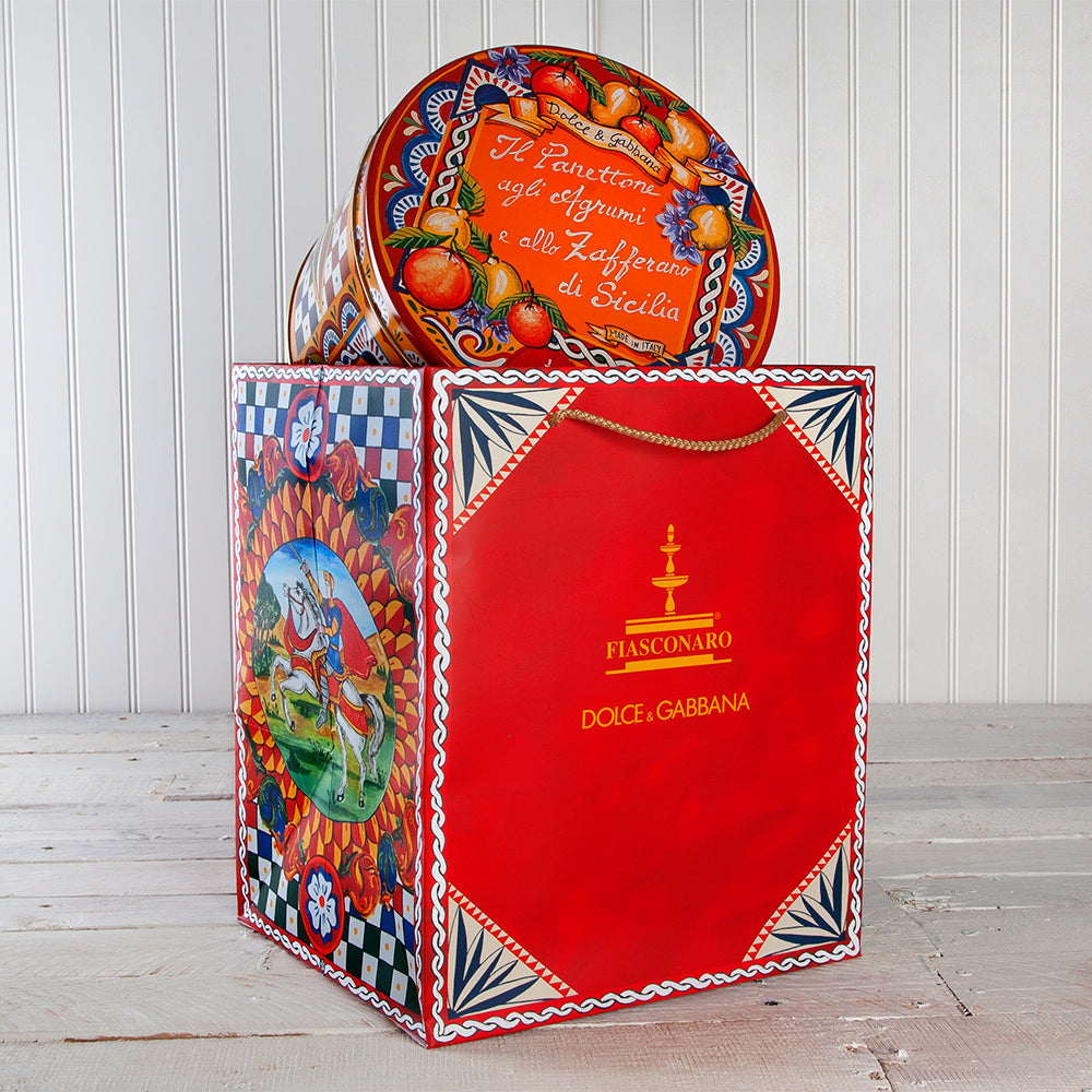 Dolce & Gabbana Panettone Citrus and Saffron Blue Tin | Ditalia