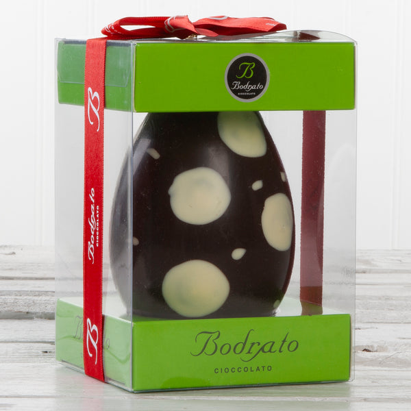 Dark Chocolate Polka Dot Decorated Easter Egg - 3.88 oz