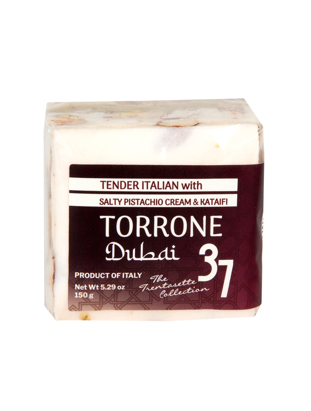 Salty Pistachio & Chocolate Tender "Dubai Style" Torrone - 5.29 oz