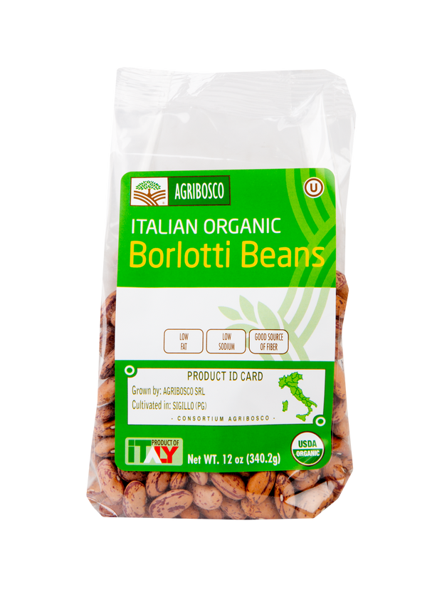 Organic Borlotti Beans - 12 oz