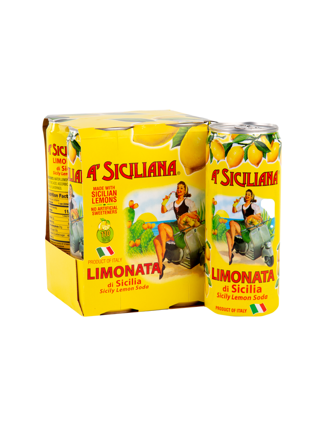 Limonata di Sicilia Soda (Lemon) - 4 pack (330ml cans)