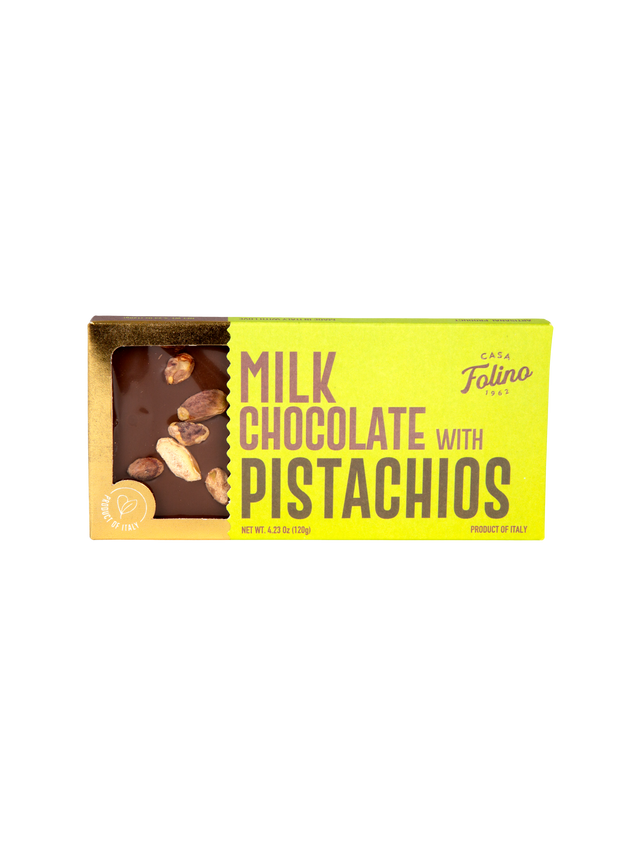 Milk Chocolate Bar with Whole Pistachios - 4.23 oz