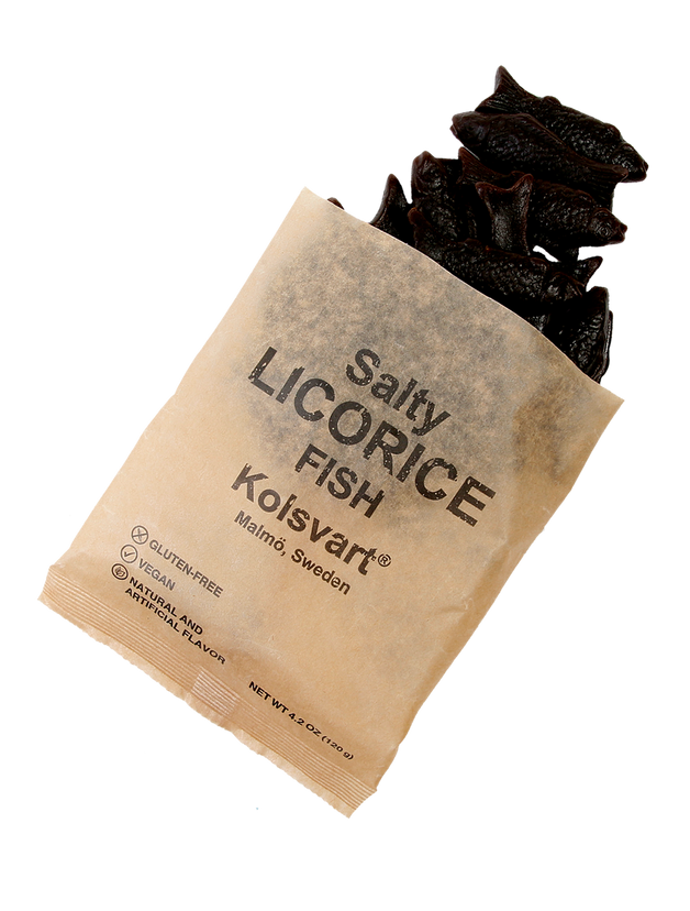 Swedish Fish - Kolsvart Salty Licorice 4.2 oz