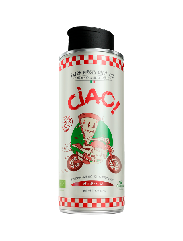 Chili Infused Extra Virgin Olive Oil (Sicily) - 8.45 oz Tin