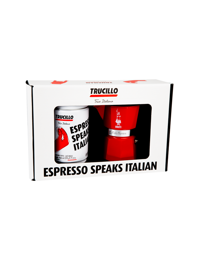 Trucillo Espresso Speaks Italian Moka Gift Box