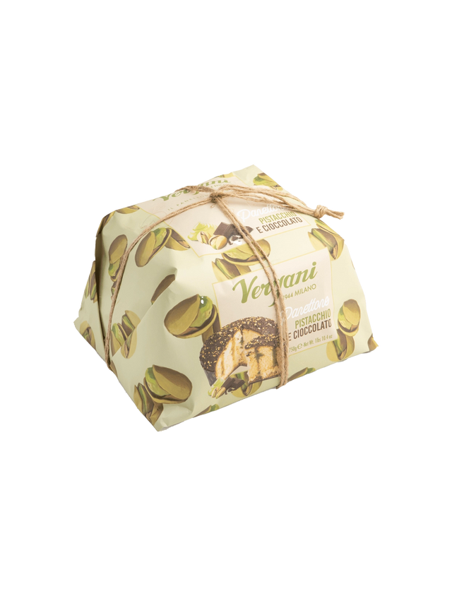 Dark Chocolate Covered and Pistachio Cream Filled Panettone - 26.45 oz