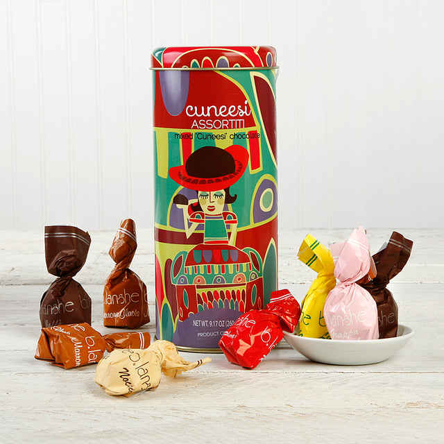 Assorted Cuneesi Chocolates in Decorative Tin - 9.17 oz
