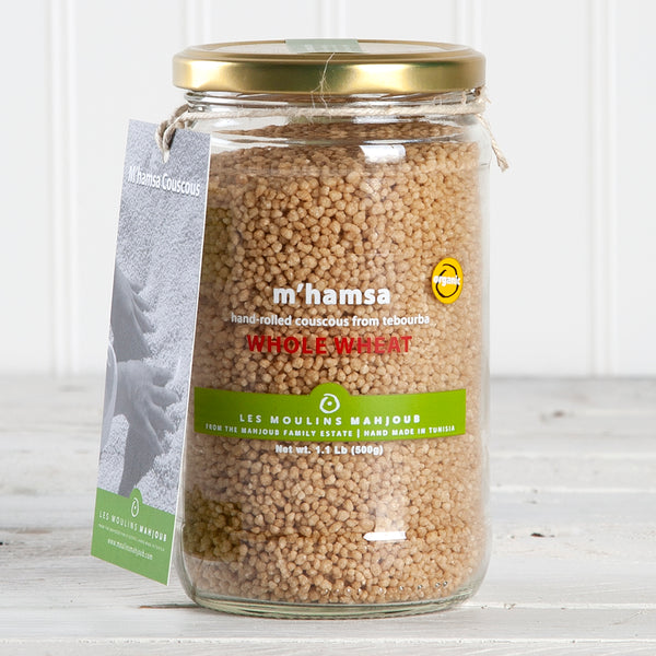 M'Hamsa Whole Wheat Hand-rolled Couscous (Organic)- 17.6 oz