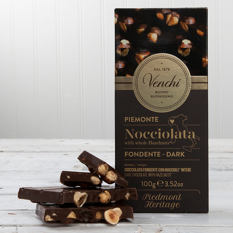 Nocciolata Dark Chocolate with Whole Hazelnuts Bar - 3.52 oz