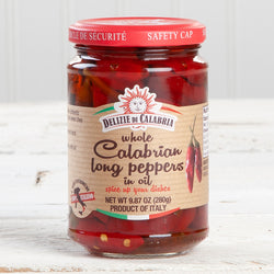 Whole Calabrian Long Spicy Peppers in Oil - 9.8 oz