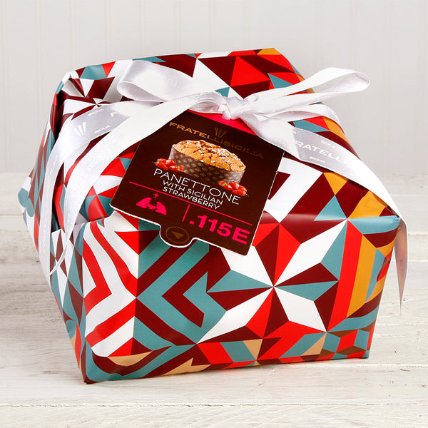 Glazed Panettone with Candied Wild Strawberries - 1.1 lb
