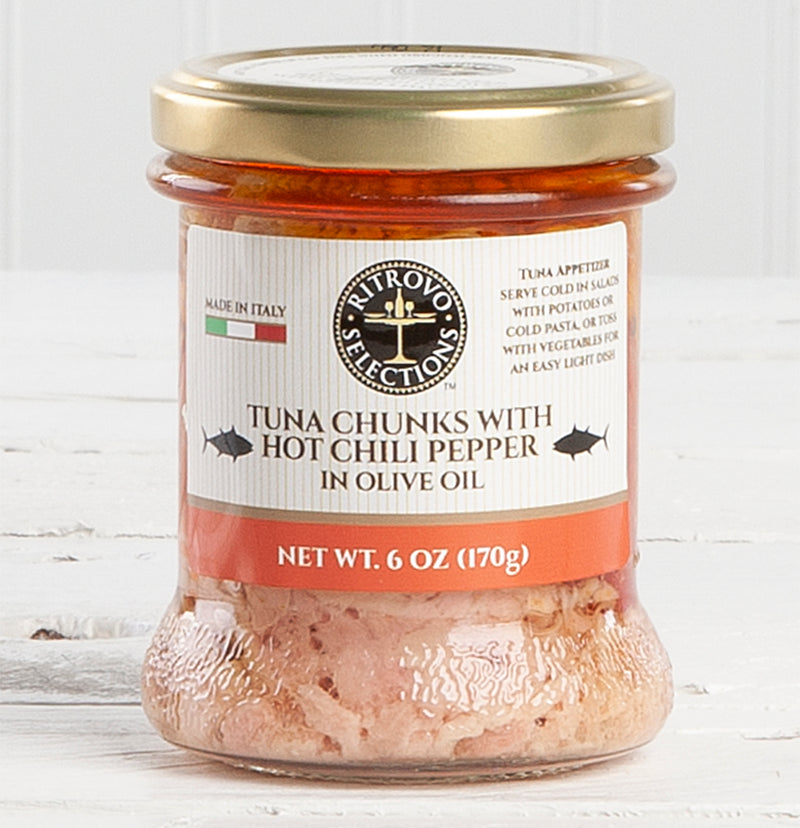 Tuna Chunks with Calabrian Chili Pepper in Olive Oil - 6 oz