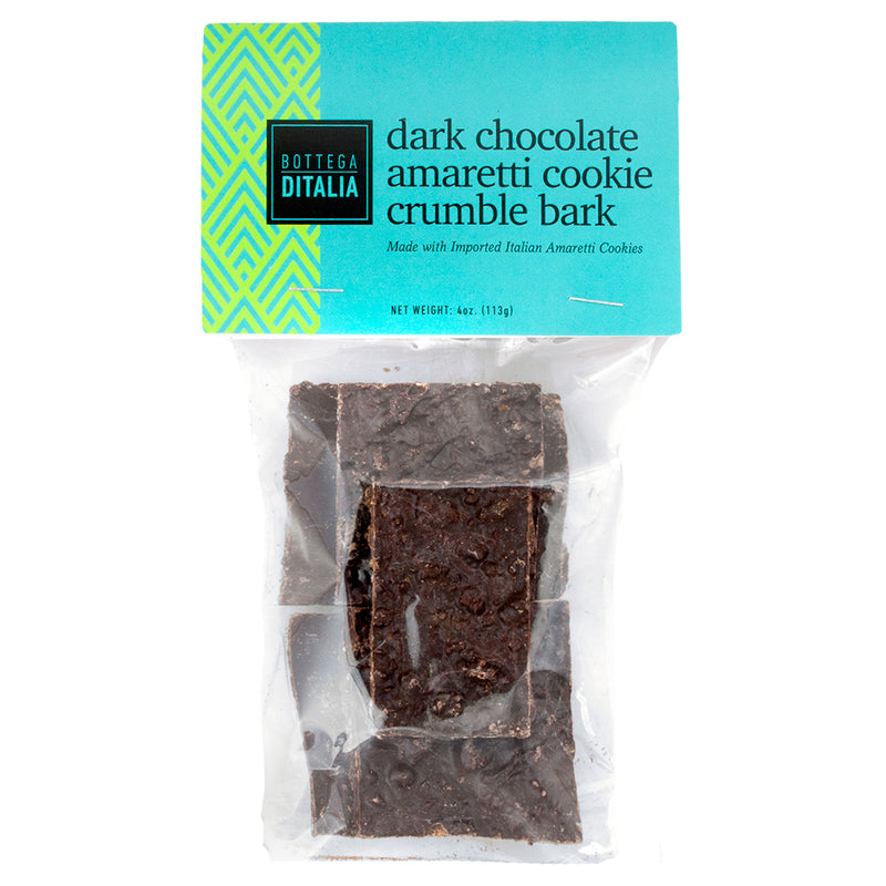 Dark Chocolate Amaretti Cookie Crumble Bark
