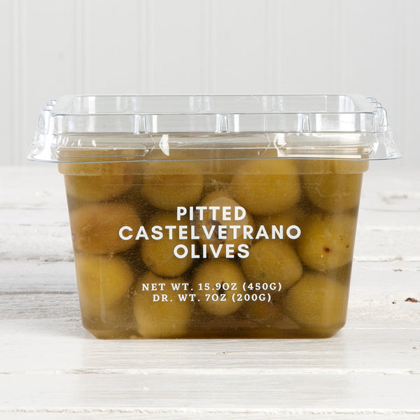 Pitted Sicilian Castelvetrano Green Olives - 7 oz