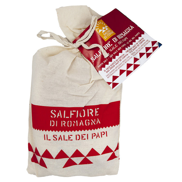 Salina Di Cervia 'Sal Fiore di Romagna' Medium Fine Salt - 10.5 oz Cotton Bag