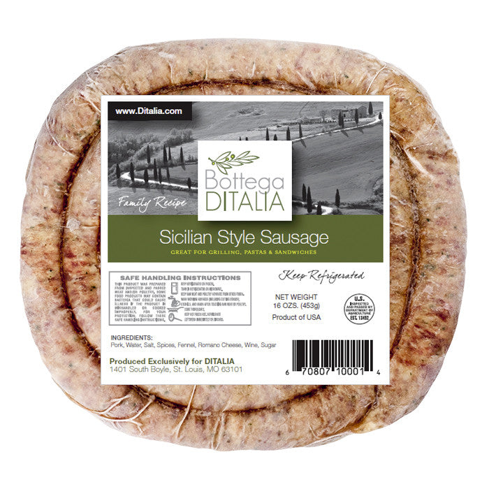 Luganega Slim Sicilian Style Sausage (Salsiccia) Mild - 16oz